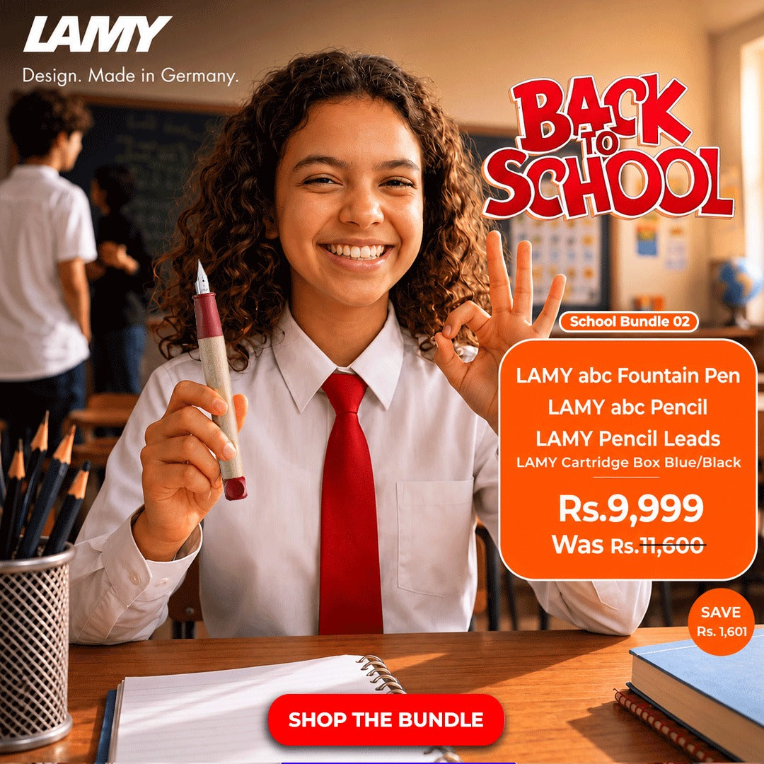 LAMY School Bundle – ABC Fountain Pen Red + abc Pencil + Cartridge Box + Pencil Leads