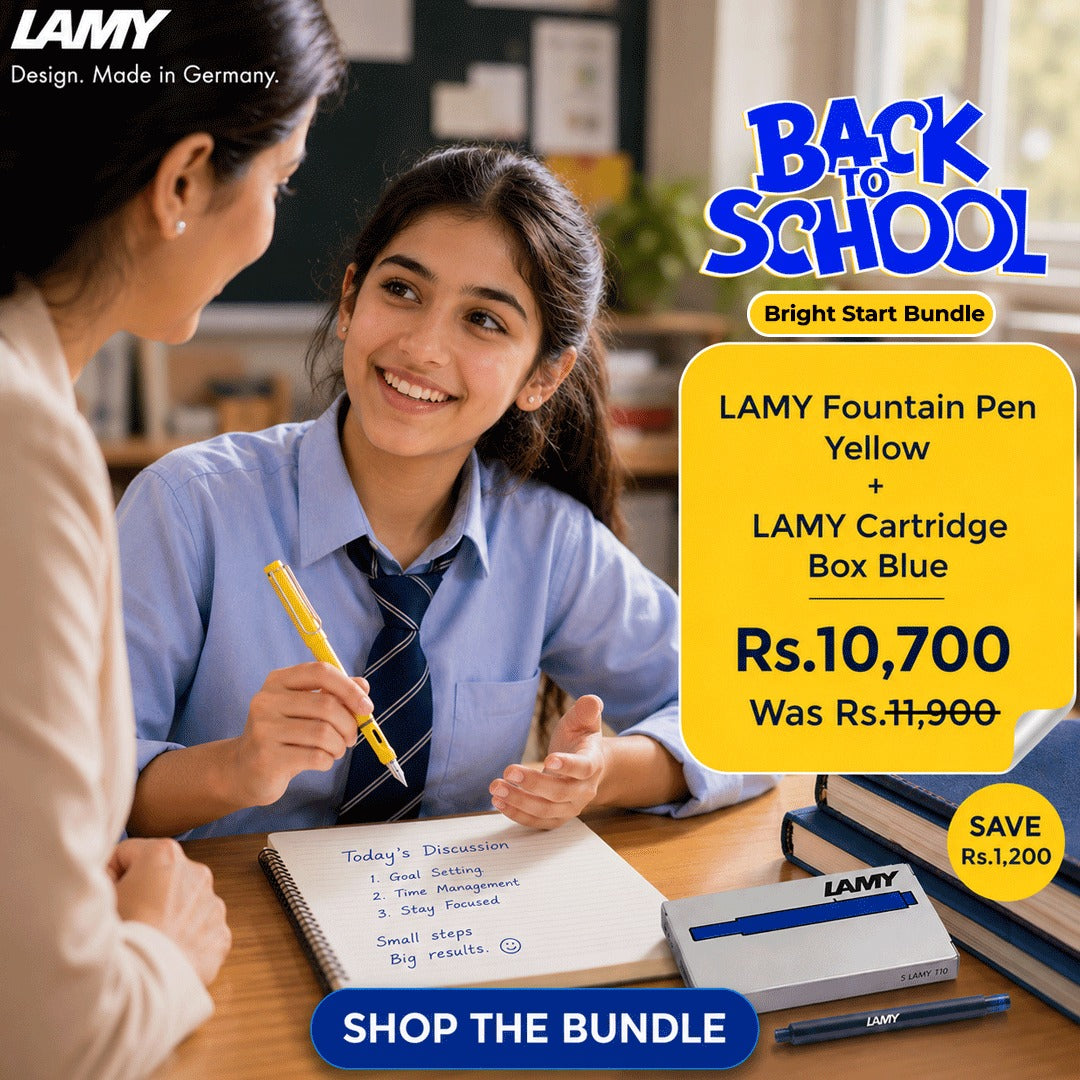 LAMY Bright Start Bundle – Fountain Pen Yellow + Cartridge Box