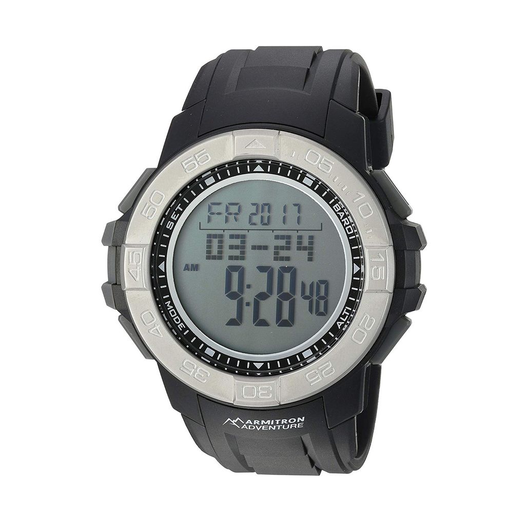 Armitron AD 1011BLK Adventure Sports Digital Multi Use Black Resin Strap Men s Watch