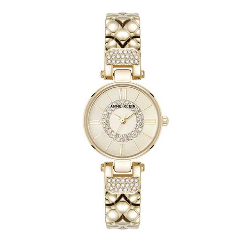 Anne Klein AK-5422CHGB Gold Dial Analog Quartz Women's Watch