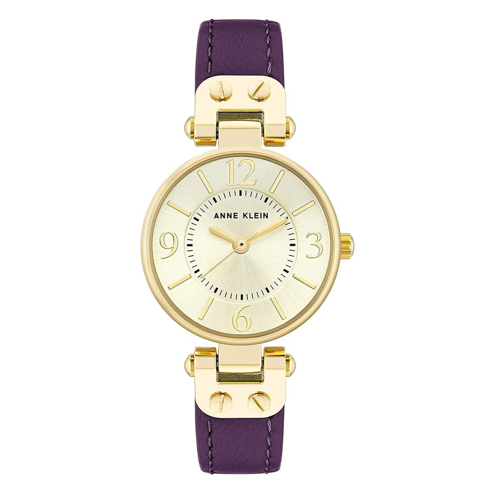 Anne Klein 10/9442CHPR Gold Dial Analog Quartz Women's Watch