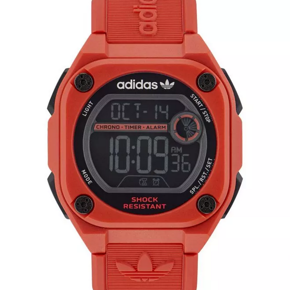Adidas AOST23063 Red Silicon Strap Digital Men's Watch