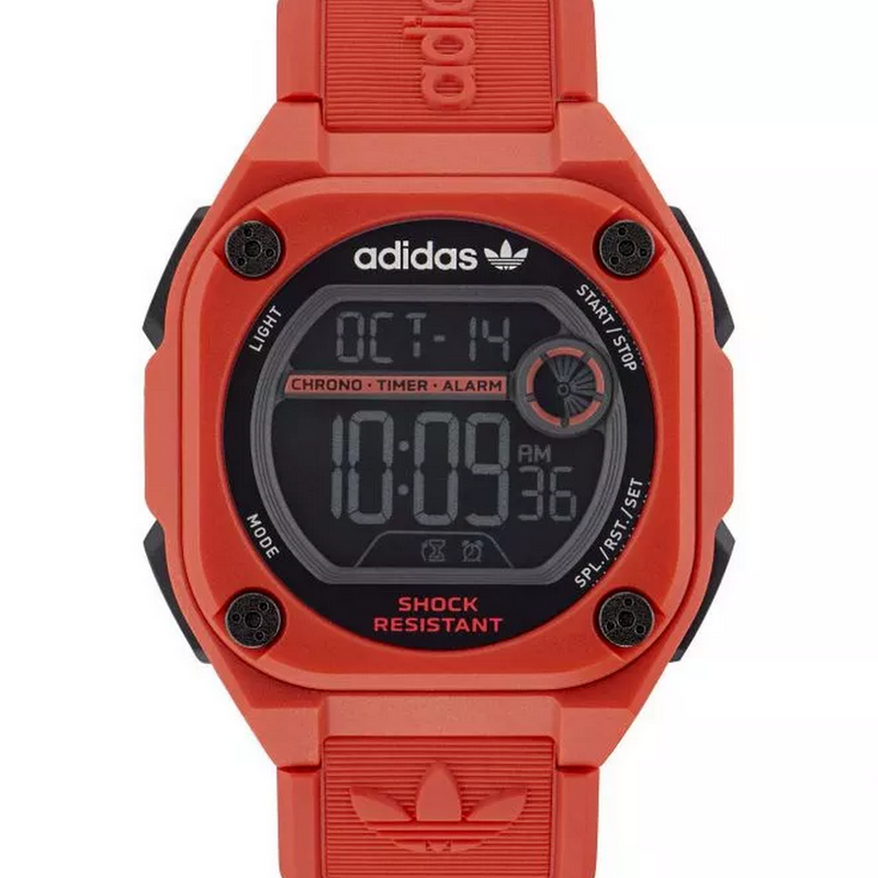 Adidas AOST23063 Red Silicon Strap Digital Men's Watch