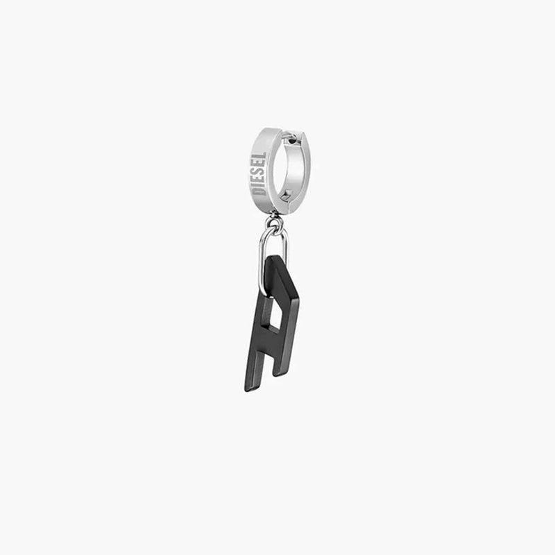 Diesel DX1418931 Two-Tone Stainless Steel Hoop Earrings