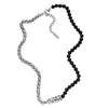 Diesel Black Agate Beaded Chain Necklace DX1543040