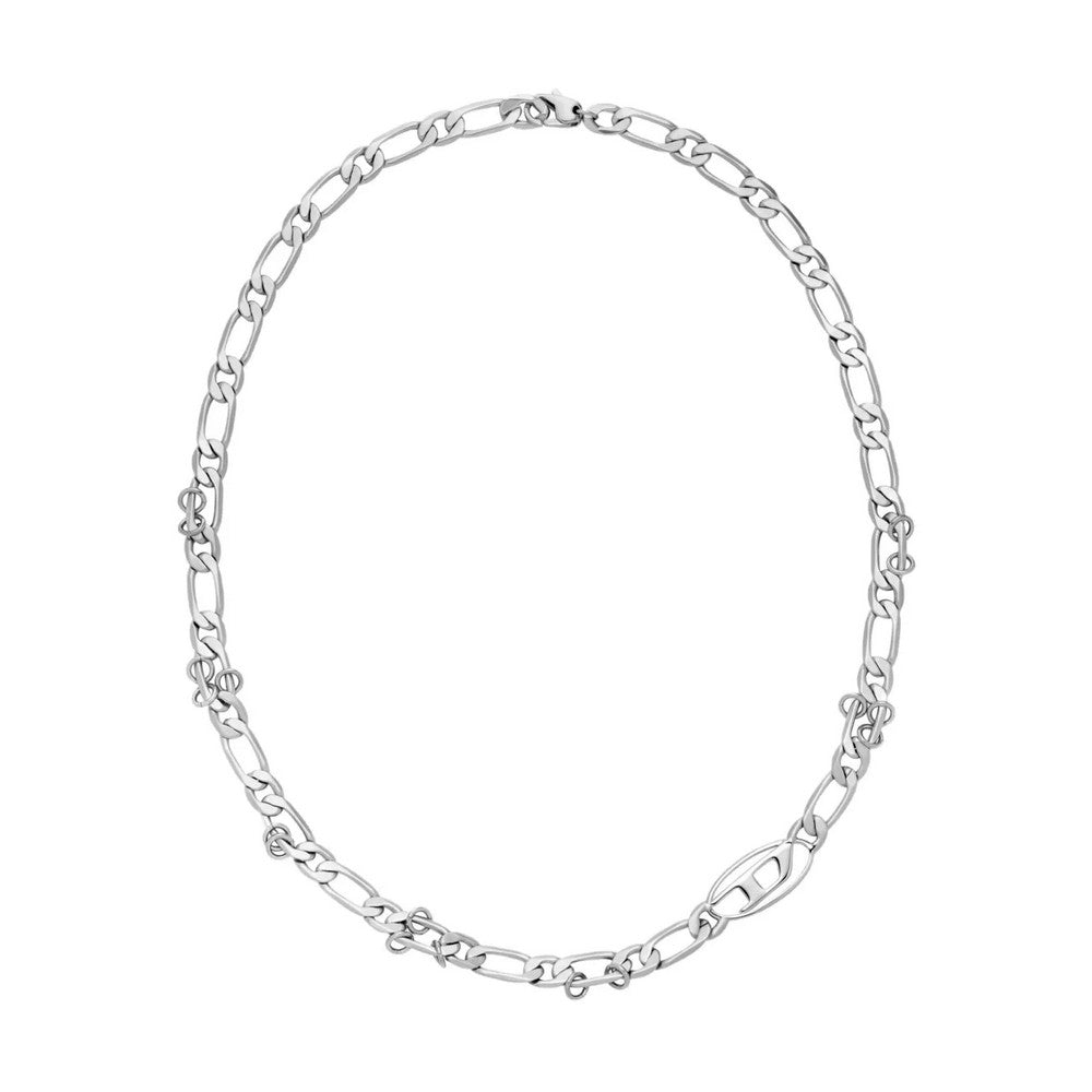 Diesel DX1600040 Oval D Logo Curb Chain Necklace