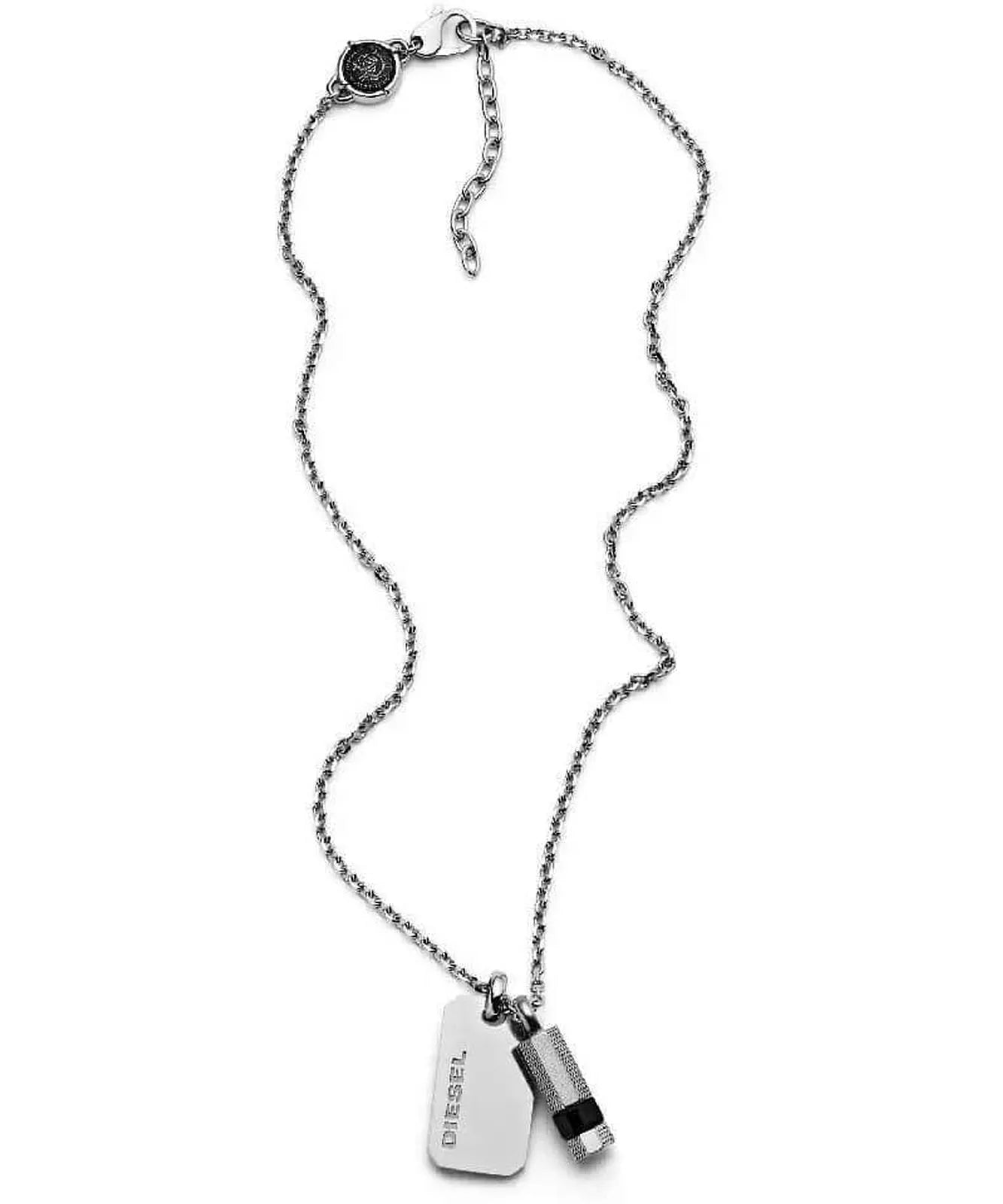 Diesel DX1156040 Brave Armor Double Pendant Necklace