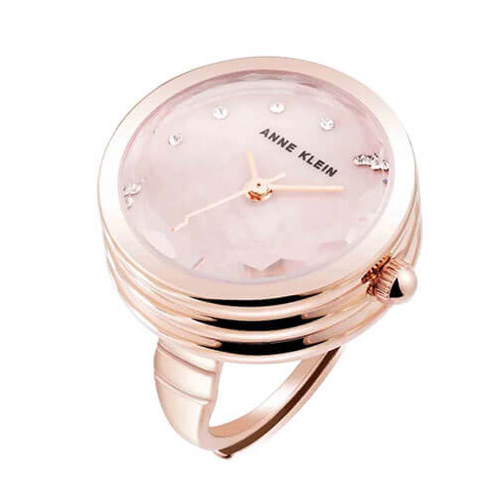 Anne Klein AK/5124RINGPM White Dial Analog Women’s Ring Watch