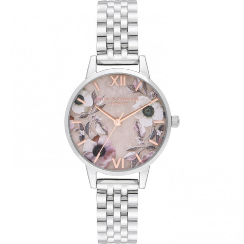 OLIVIA BURTON OB16SP07 Semi Precious Rose & Silver Women's Bracelet Watch