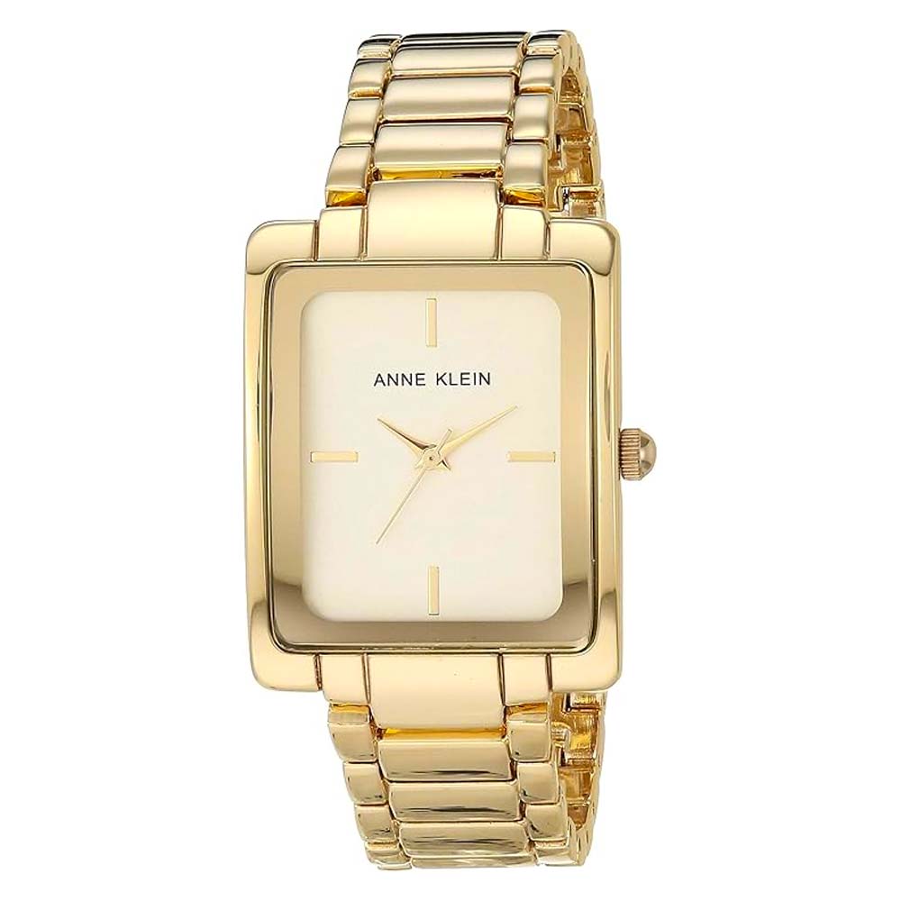 Anne Klein 12-7762CHGB Gold Dial Analog Quartz Women's Watch