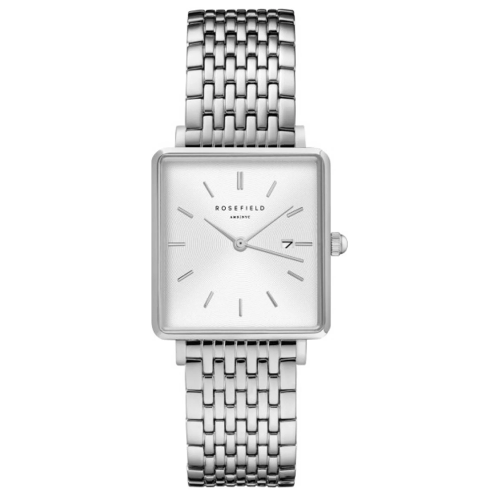 Rosefield QWSS-Q08 The Boxy Silver Women's Watch