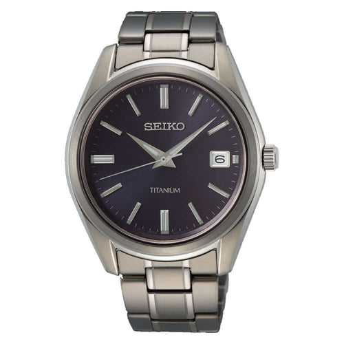 Seiko SUR373P1 Analog Quartz Titanium Men's Watch