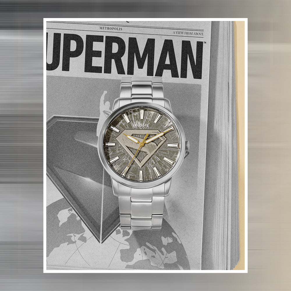 FOSSIL LE1207SET Superman x Fossil Limited-Edition S-Shield Watch Set